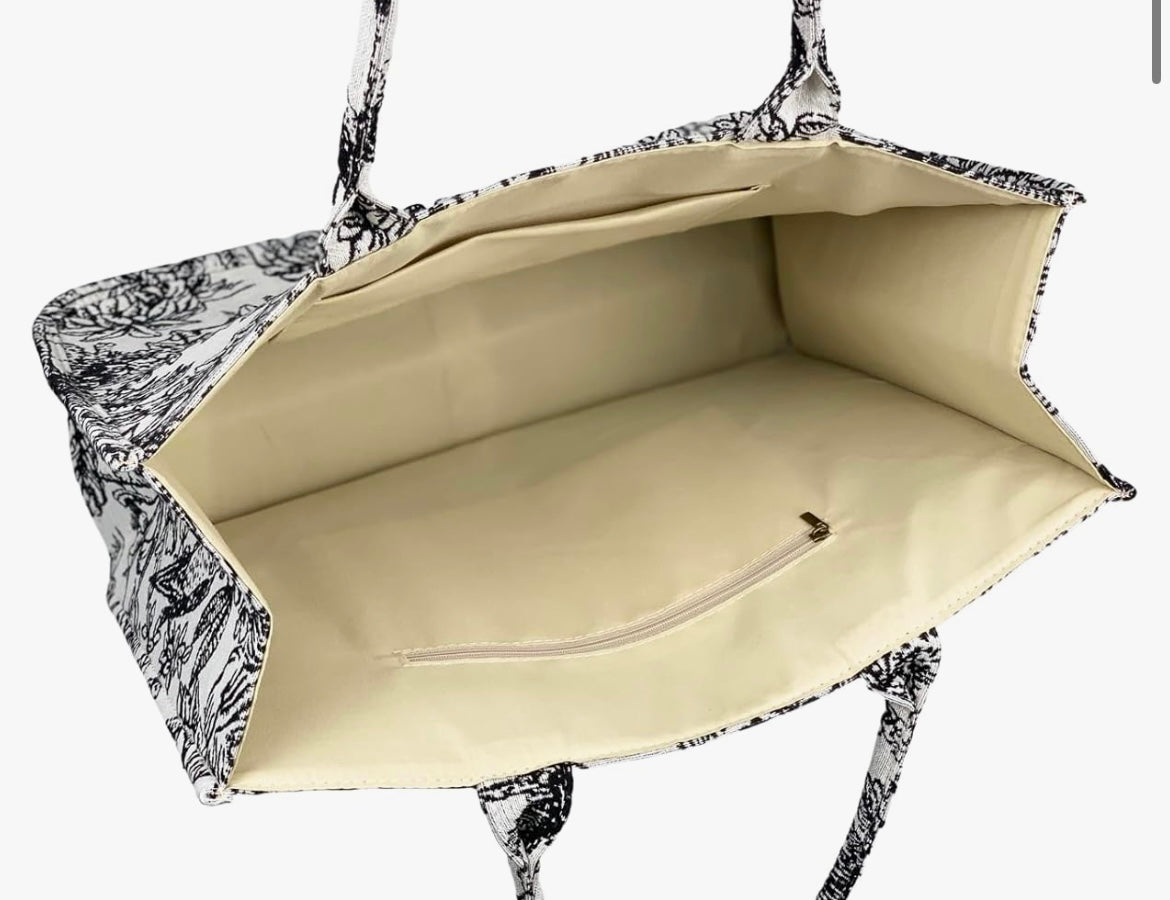 Embroidered tote bag