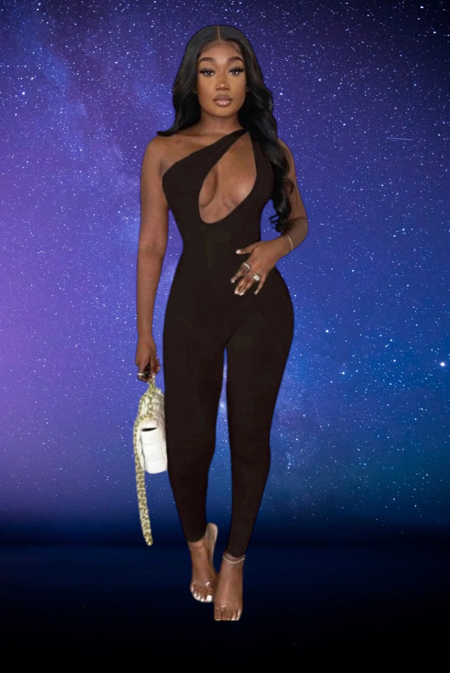Sexy one shoulder jumpsuit