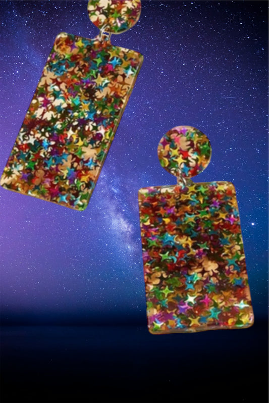Acrylic star earrings