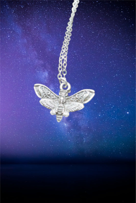 Unisex Moth necklace