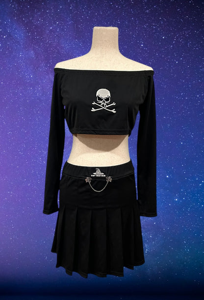 Upcycled skull cheerleader -FINAL SALE-