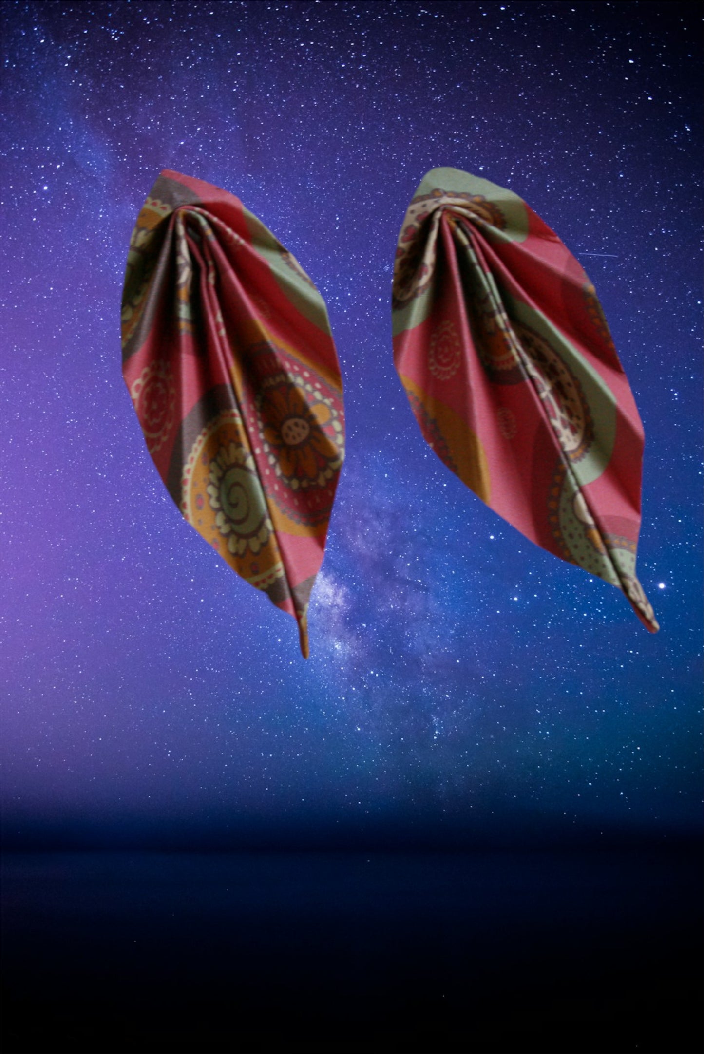 Unique handmade origami earrings - special edition