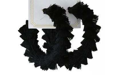 Tassel hoop earrings