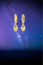 Hamsa gold colored drop earrings