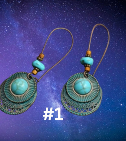 Bohemian drop earrings