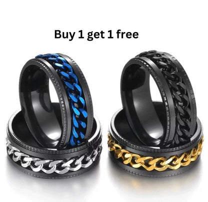 Men's stainless steel chain ring