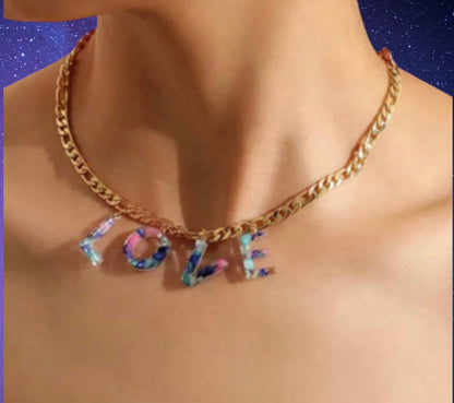 Acrylic love necklace