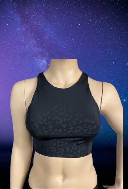 Leopard print sports bra