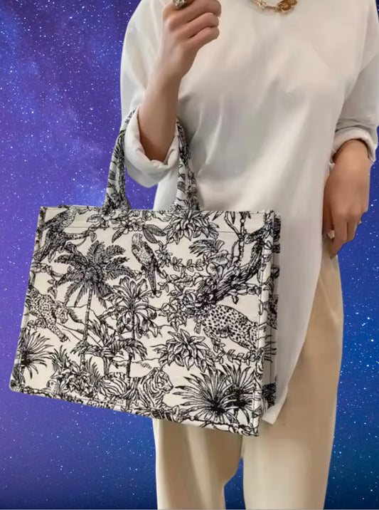 Embroidered tote bag