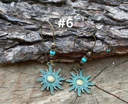 Bohemian drop earrings