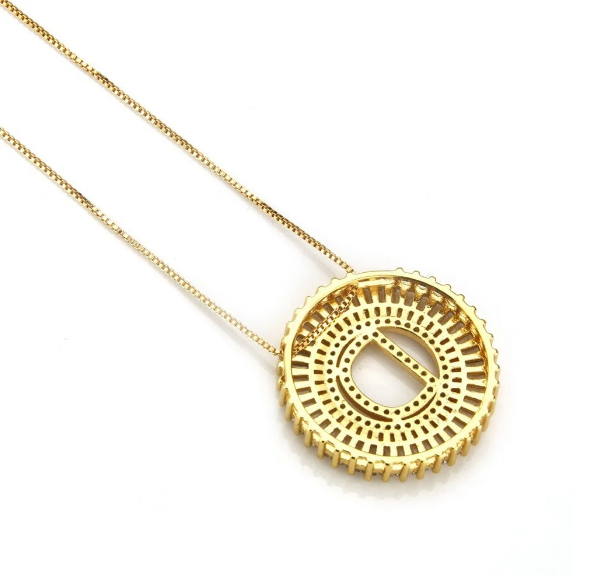 Crystal letter necklace