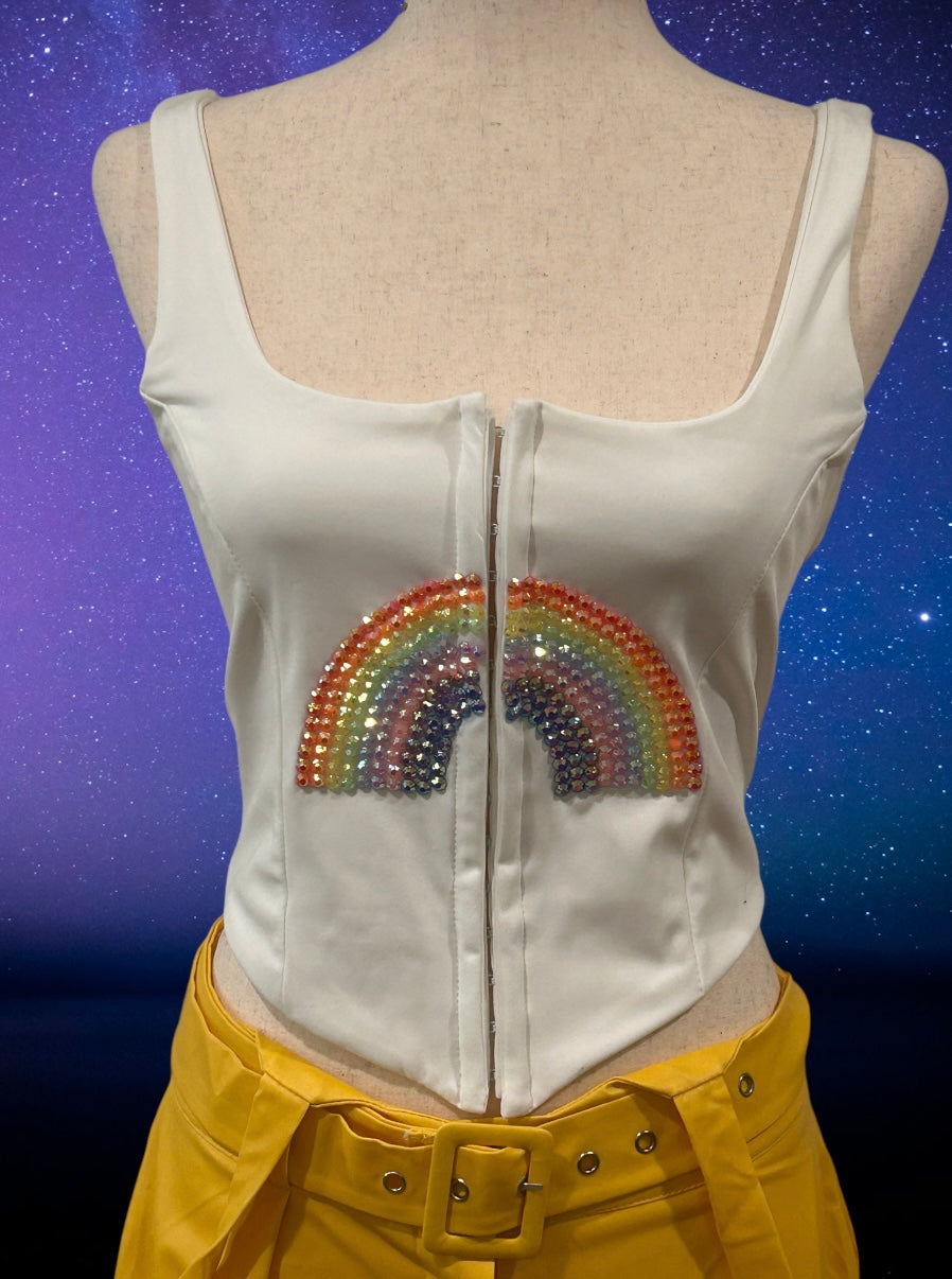 Care bear rainbow top -FINAL SALE-