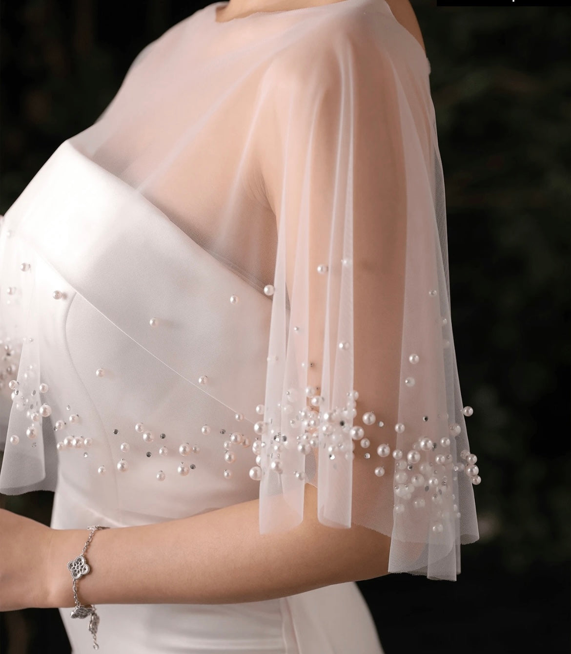 Pearl wedding cover up