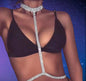 Rhinestone choker body jewelry