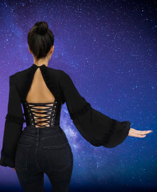 Lena black corset top