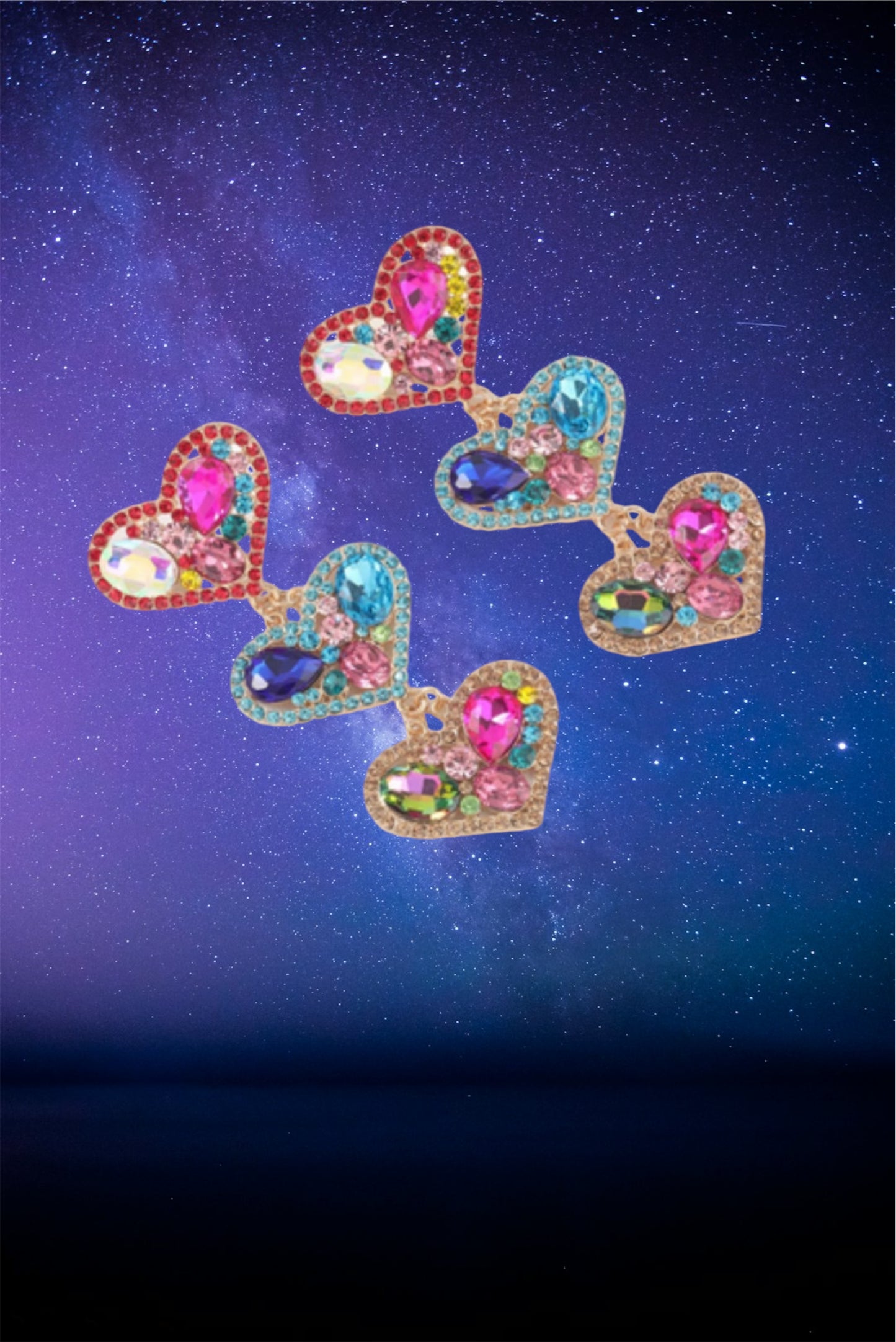 Dangle heart earrings