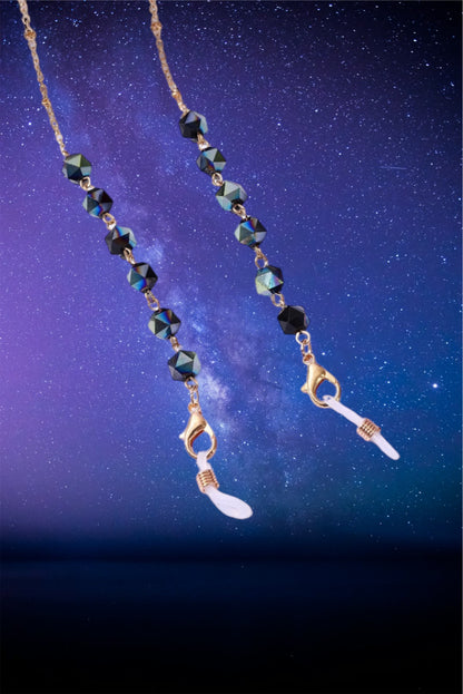 Crystal bead eyeglass chain