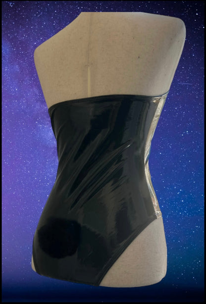 Sexy latex halter bodysuit -FINAL SALE-