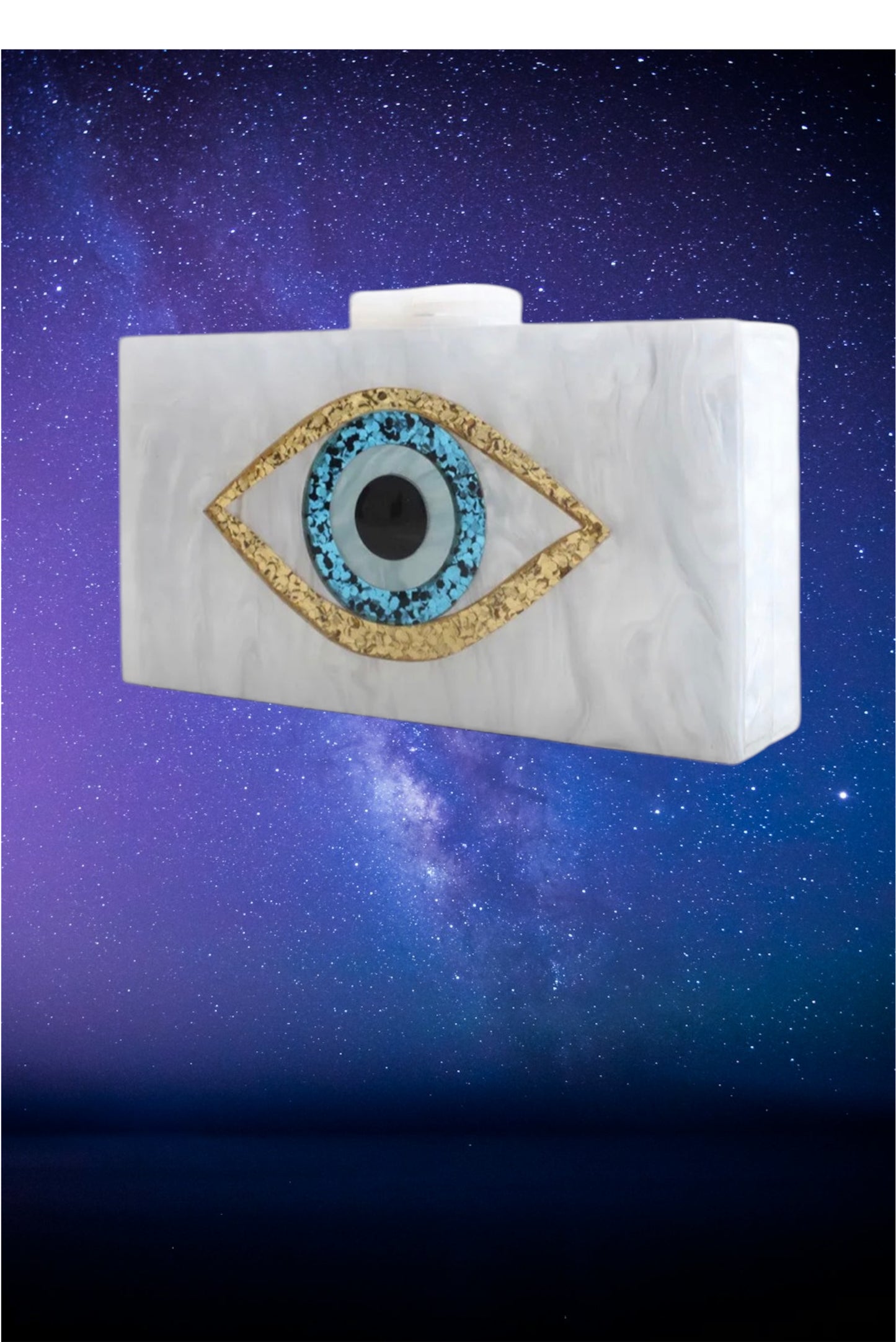 Evil eye acrylic purse