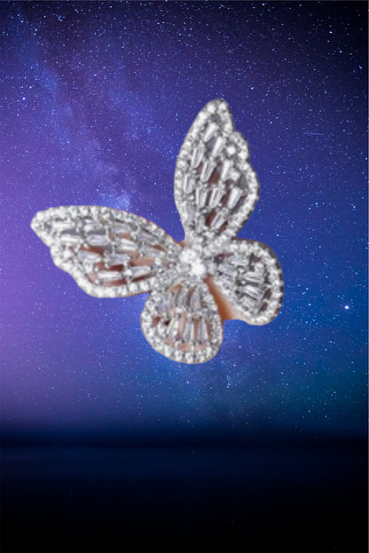 Large butterfly adjustable ring