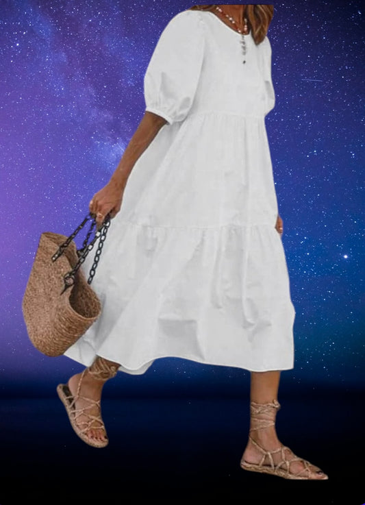 Light summer short sleeved dress