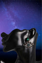 Evil eye gem earrings