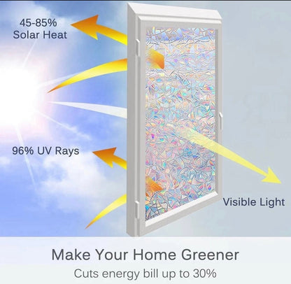 Rainbow static window film