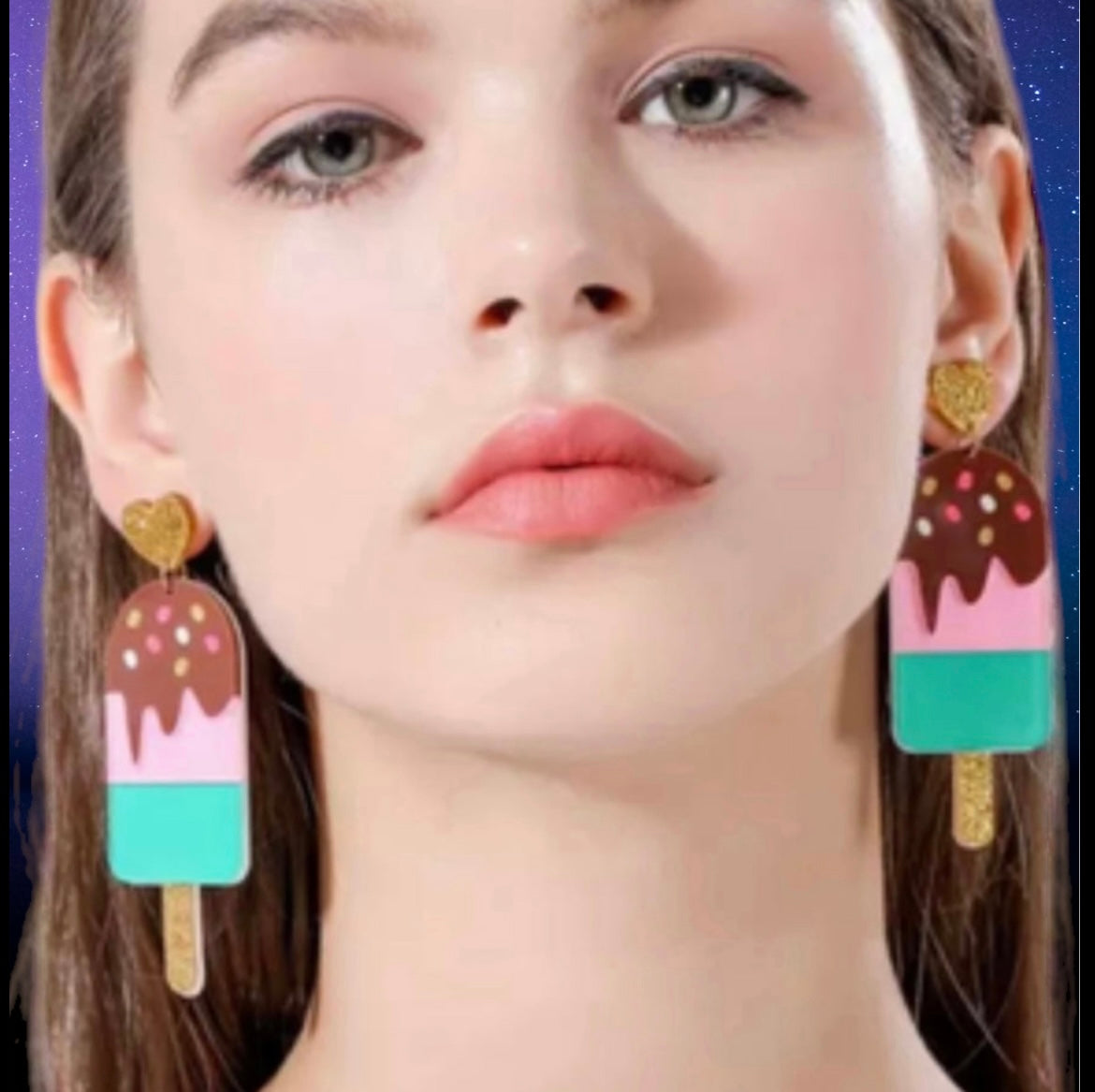 Ice cream earrings