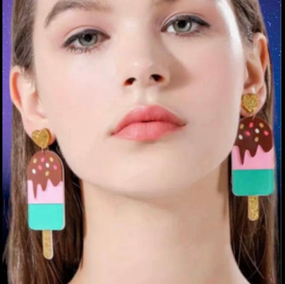 Ice cream earrings