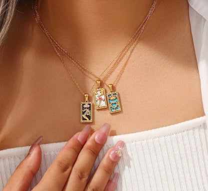 Tarot card necklace