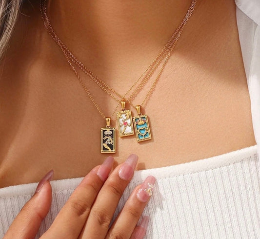 Tarot card necklace