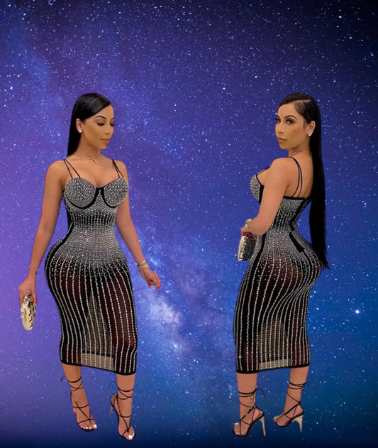 Rhinestone embellished dress