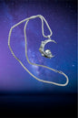 Men's large moon skull stainless steel necklace -FINAL SALE-