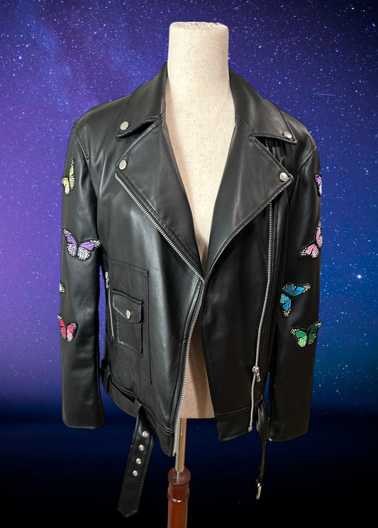 Upcycled soft leather jacket