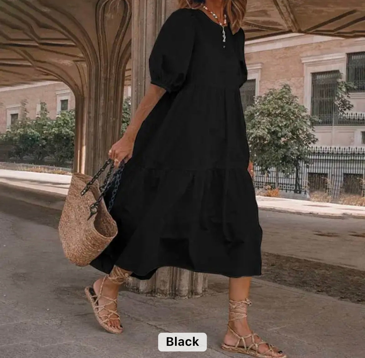 Light summer short sleeved dress