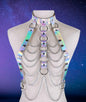 Holographic body harness with chains