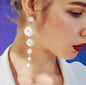 Large pearl drop earrings -FINAL SALE-