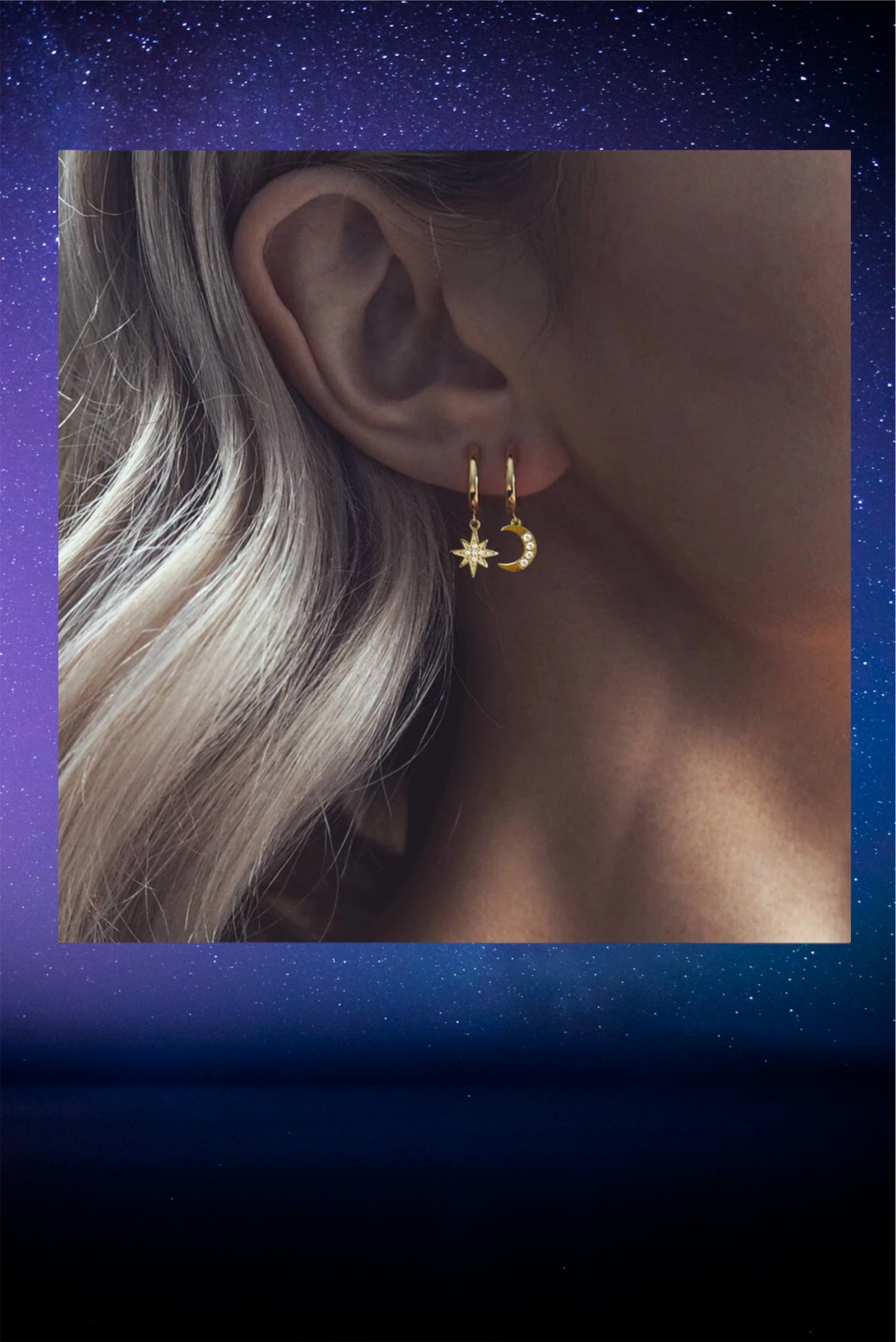 Star and Moon earrings