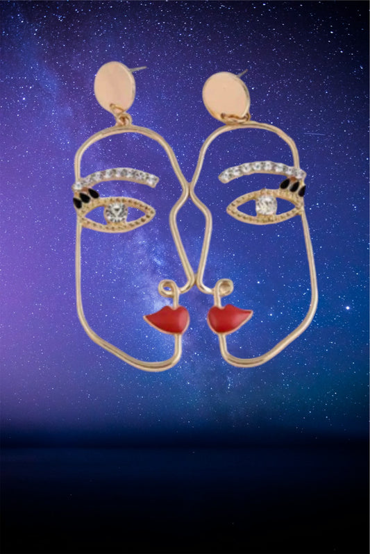 Artistic drop earrings