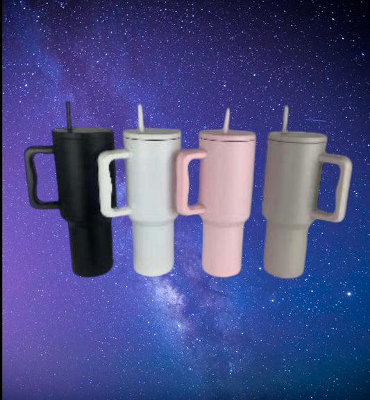 Vacuum 40 0z Tumbler with straw -FINAL SALE-