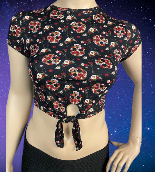 Day of the dead crop top