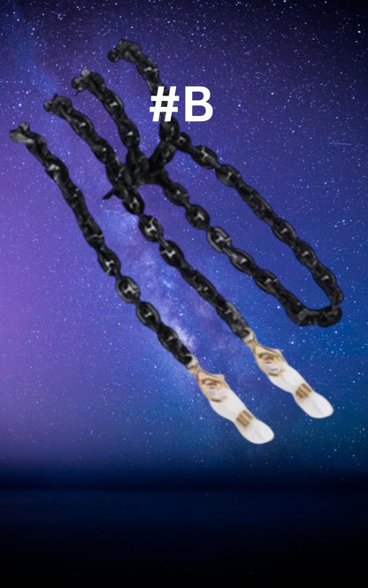 Acrylic eyeglass/mask chain