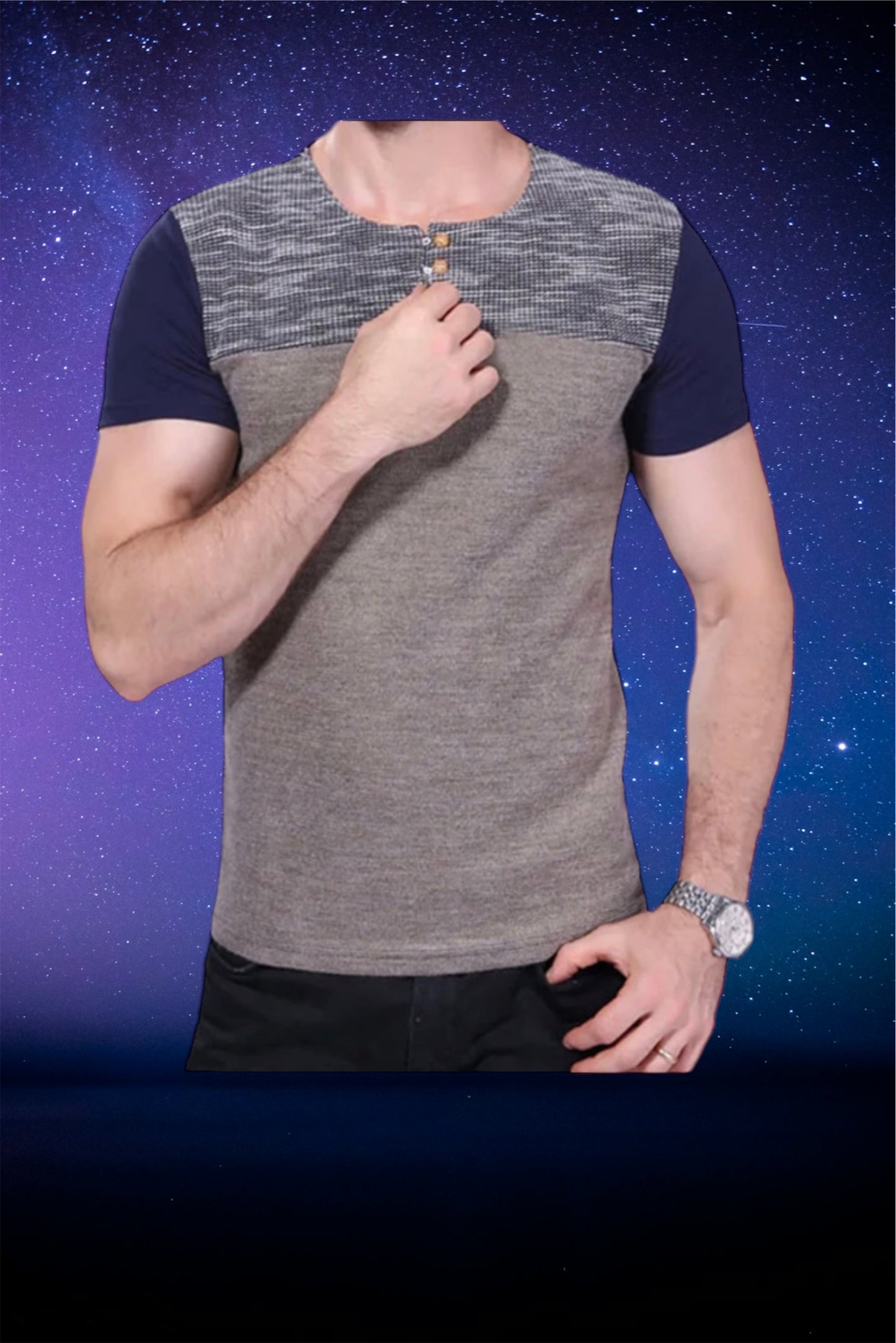 Men's short sleeved slim top