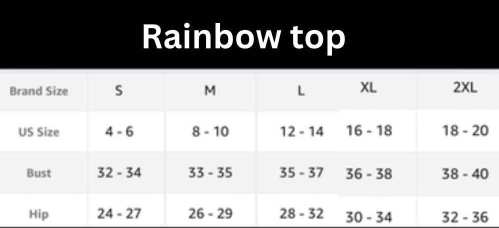 Care bear rainbow top -FINAL SALE-