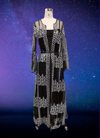 2 piece glitter dress