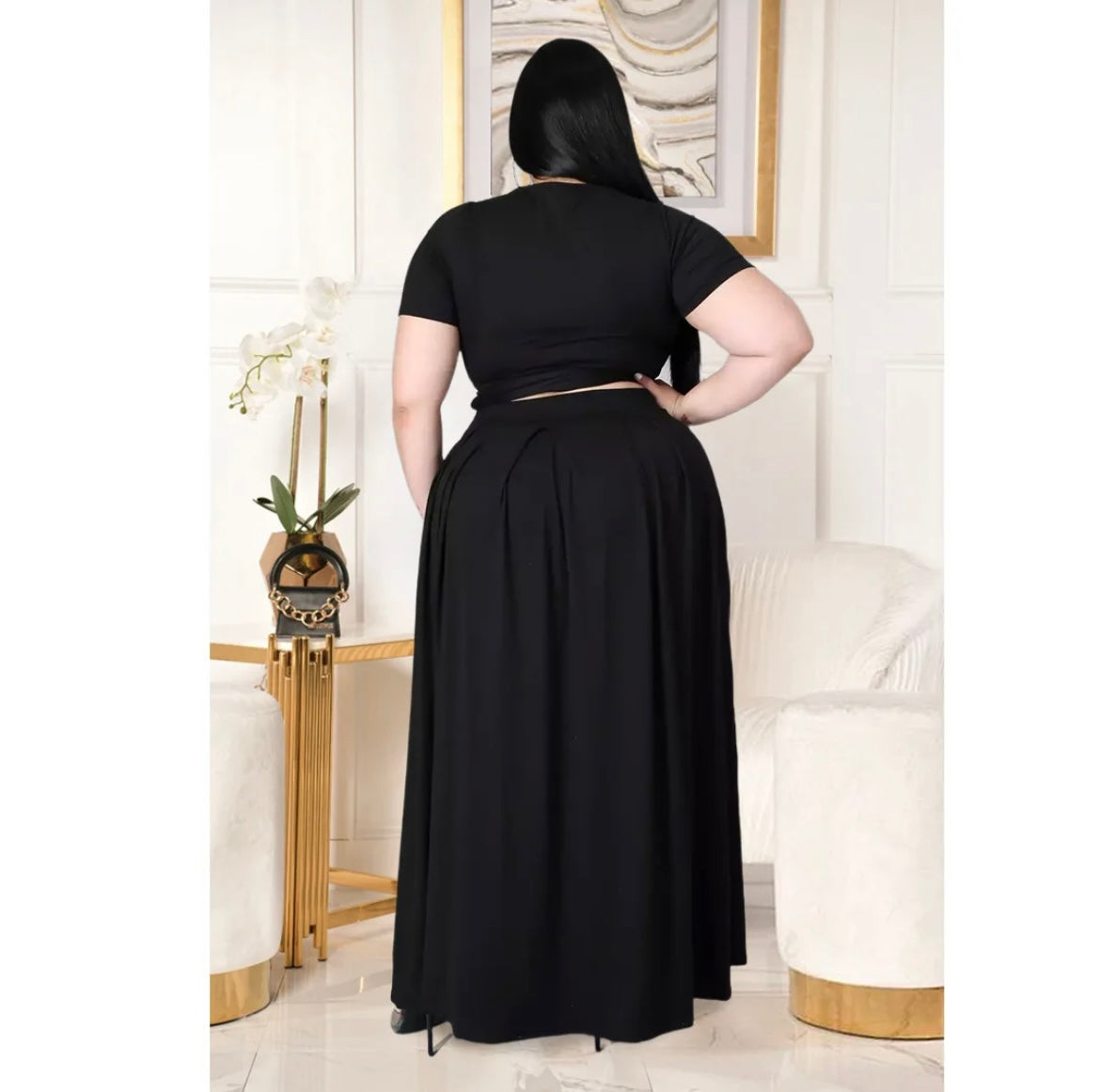 Plus size 2 piece set