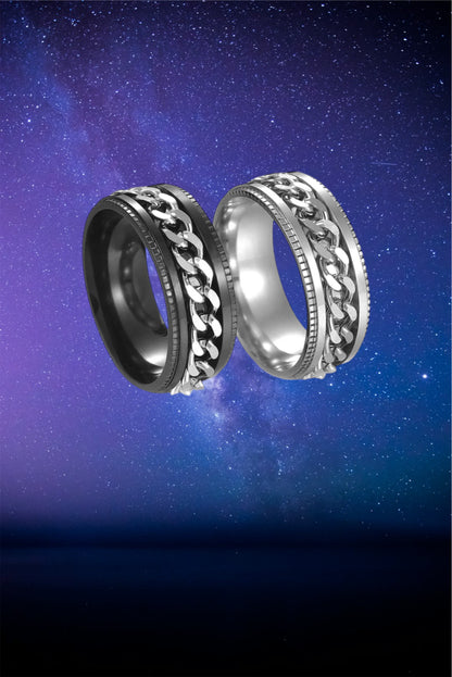 Men's stainless steel chain ring