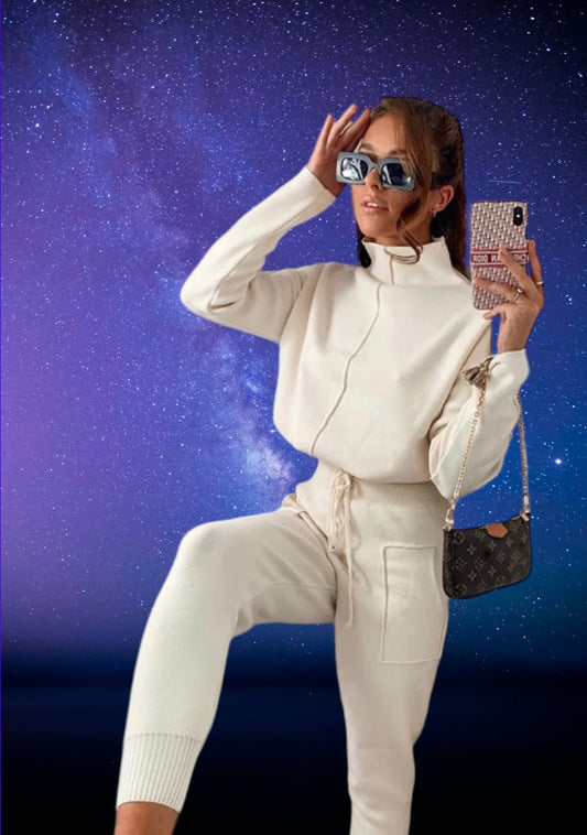 Two piece trendy jogger set