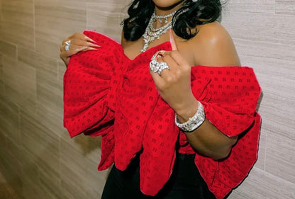 Bow present strapless top -Final sale-