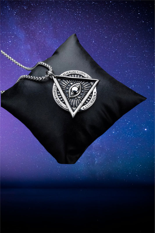 Unisex titanium steel evil eye necklace -FINAL SALE-